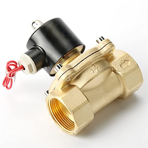 1/4" 3/8" 1/2" 3/4" 1" 2" elektrisches Magnetventil aus Messing, DC12V DC24V AC220V 110V, normalerweise geschlossenes Magnetventil for Wasser, Öl, Luft(Npt-240vac,0.75 Inch) von LNMOUMEZB