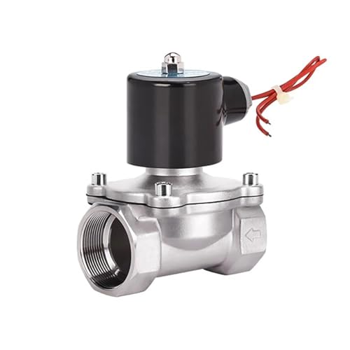 1-1/4 "Edelstahl-Magnetventil Stromlos Geschlossen DN32 Pipeline-Steuerschalter Wasserventile for Wasser Öl Luft 220 V 24 V 12 V(BSP-240VAC) von LNMOUMEZB