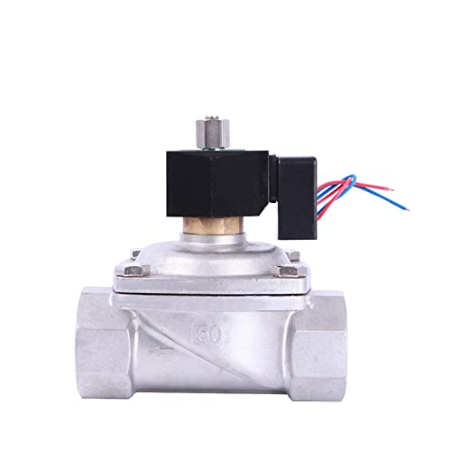 2 "Normalerweise offenes wasserdichtes Magnetventil mit LED-Betriebsanzeige 24 V 12 V 220 V 110 V Edelstahl-Nicht-Heiß-Magnetventil(G-24VAC-NBR-SEAL) von LNMOUMEZB