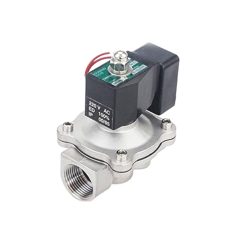 24 VDC 2 Zoll Magnetventil Wasser 12 V DN50 N/C Elektrisches Edelstahlventil for 12 Stunden Betrieb(Npt-110vac,2W-50B NBR) von LNMOUMEZB