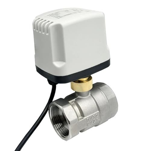 DN15 DN20 DN25 DN50 2-Wege-IP65-wasserdichtes motorisiertes Kugelventil 12 V 24 V 220 V 3-Draht-2-Steuerung Elektrisches Kugelventil aus Edelstahl(12vdc-cr04,DN15) von LNMOUMEZB