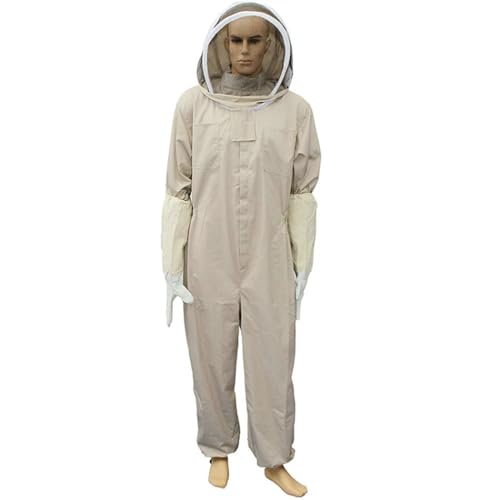 Imkeranzug Bienenanzug mit Handschuhen, Imkerei-Schutzanzüge, professioneller Imkerei-Anzug for Männer und Frauen, Bee Keeper Gear Overalls, Bienensicherheit(XL) von LNNXSZ