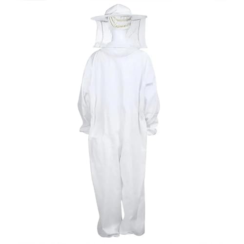 Imkeranzug Ganzkörper-Imkeranzug, professionelle Imkerkleidung mit rundem Schleier, schützendes Bienenschutz-Outfit aus Baumwolle for Männer und Frauen(XL) von LNNXSZ