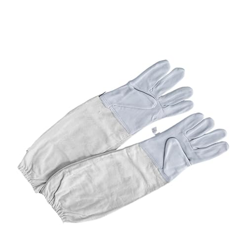 Imkeranzug Ganzkörper-Imkerei-Kleidung, professionelle Imker-Kleidung, Schutz, Bienenzucht-Anzug, Safty-Schleier, Unisex-Schutz(White gloves) von LNNXSZ