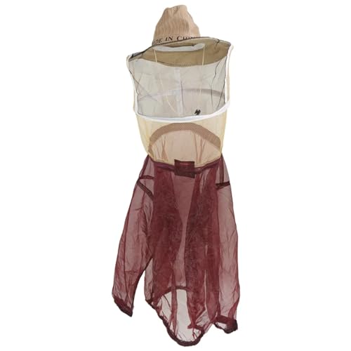 Imkeranzug Imker-Imker-Schutzkleidung, transparent, belüftet, Imkeranzug, Oberkörper, Anti-Bienen-Kostüm, abnehmbare Schleierhaube(B) von LNNXSZ