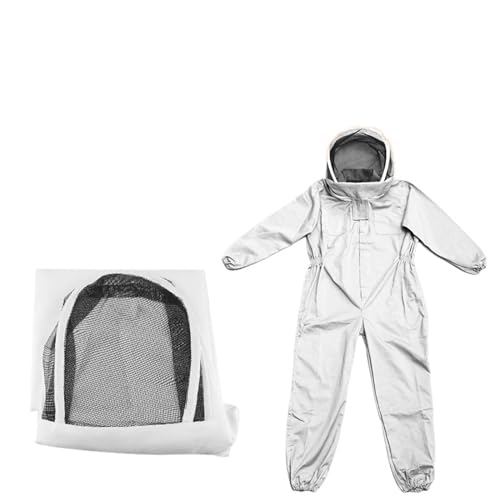 Imkeranzug Imker-Schutzkleidung, Ganzkörper-Anti-Bienen-Anzug, Safty-Schleier, Hut-Kittel, Imker-Schutzausrüstung, Bienenzucht-Kleidung(XXL) von LNNXSZ