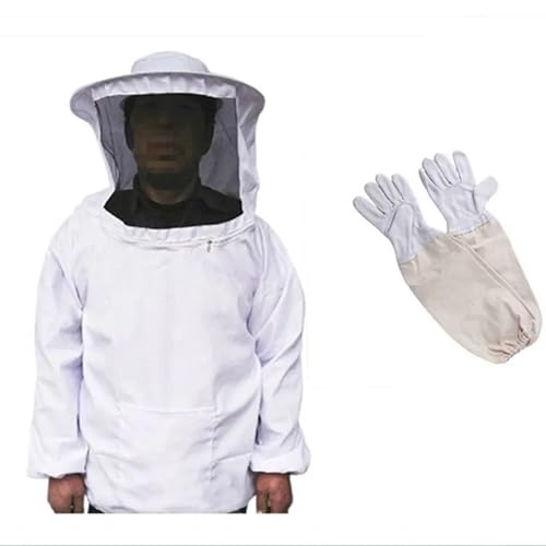 Imkeranzug Schützende Imkerjacke, Kapuzenoverall, Schleier, Kittel, Ausrüstung, Imkerhut, Ärmel, Imkeranzug, Bienenzucht, Bienenkleid(Thicken) von LNNXSZ