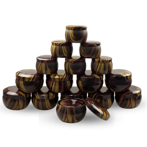 LNNXSZ Kerzendosen 5 Stück 4 Unzen 8 Unzen Aluminium-Duftkerzendosen mit Deckel Leere Kerzengläser Metalldosenbehälter zur Herstellung von Kerzen Aufbewahrung von Snacks(4OZ) von LNNXSZ