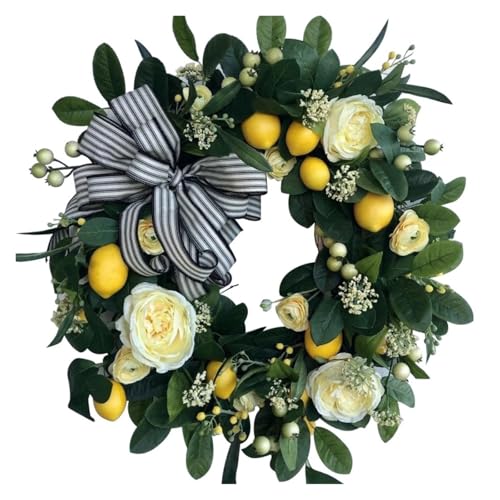 LNNXSZ Kränze für die Haustür Frühlingskranz Großer Kranz for Die Haustür Falscher Kranz Das Ganze Jahr Über Im Frühling Wand- Oder Fensterdekoration for Die Küche(A) von LNNXSZ