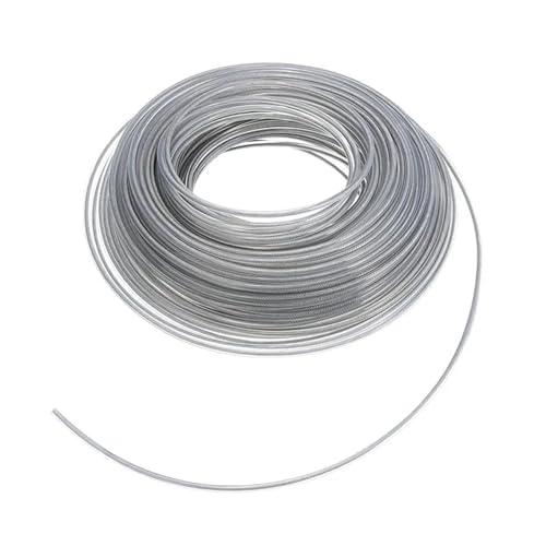 Trimmerfaden 3 mm/2,7 mm Stahldraht, Rasentrimmer, Drahtseil, Schnur, Rasentrimmer, Freischneider, lange, runde Rolle, Gras-Ersatz-Trimmerschnur(3.0mm) von LNNXSZ