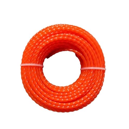 Trimmerfaden 5m/10m/15m*2,4mm/2,7mm/3mm/3,5m/4mm Gras Trimmer Linie Nylon Spirale Pinsel Cutter Seil Rasenmäher Kopf Zubehör(3.0mm 10m) von LNNXSZ