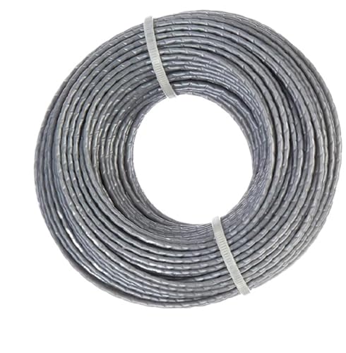 Trimmerfaden Mähfaden 15m Fadenspule mit Rasentrimmerfäden Lange runde Rolle Gras Ersatzdraht Gartenwerkzeugteile(WHITE) von LNNXSZ