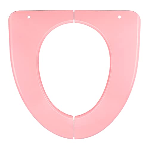 LNQ LUNIQI Toilettenkissen für Erwachsene, zusammenklappbar, Kunststoff, waschbar, tragbar, für Zuhause, Reisen, Büro (Rosa) von LNQ LUNIQI