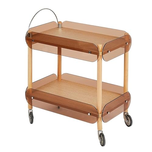 LNQKJXIIA Retro-Sofa-Beistelltisch, beweglicher Couchtisch, kreatives 2-stöckiges Regal mit Rollen for kleine Wohnzimmer LNQKJXIIA Retro-Sofa-Beistelltisch, beweglicher Couchtisch, kreatives 2-stöckiges Regal mit Rollen for kleine Wohnzimmer von LNQKJXIIA