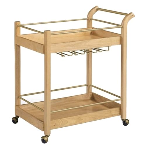 LNQKJXIIA Weinwagen, Barwagen, beweglicher Speisewagen mit Weinregal und Essensaufbewahrung, Couchtisch, Sofaregal(Legno) von LNQKJXIIA
