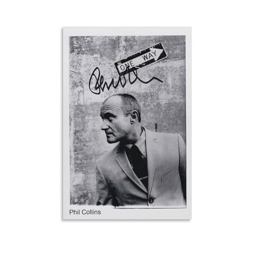 LNSXYSCQ Phil Collins Musikalbum-Cover der beliebten Sänger-Serie, Leinwandposter, Wandkunst, dekoratives Gemälde, Schlafzimmer, Gemälde, Poster, 60 x 90 cm, ungerahmter Stil von LNSXYSCQ