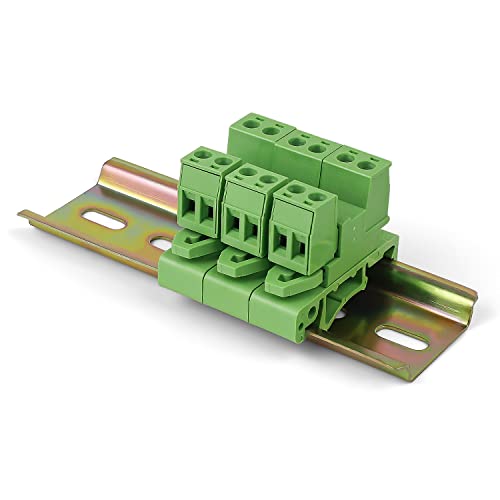 PCB Mount Screw Terminal Block Set, mit 10CM Hutschiene, LNSYSNS Steckklemmen, 2 Pin Steckkontakt Schraubklemme Steckverbinder, Spannung 300 V, Strom 15 A - 5.08mm Pitch Leiterplatten PCB Mount Screw Terminal Block Set, mit 10CM Hutschiene, LNSYSNS Steckklemmen, 2 Pin Steckkontakt Schraubklemme Steckverbinder, Spannung 300 V, Strom 15 A - 5.08mm Pitch Leiterplatten von LNSYSNS