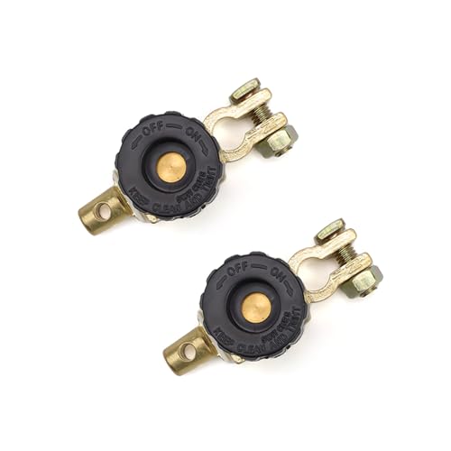 Batterie Trennschalter - LNSYSNS 12V/24V Autobatterie Batterieklemme Schalter - Zinklegierung Polklemmen Autobatterie 24V - Batterieklemmen für Autobatterie, Geeignet für 15-17 mm Autobatteriekopf von LNSYSNS