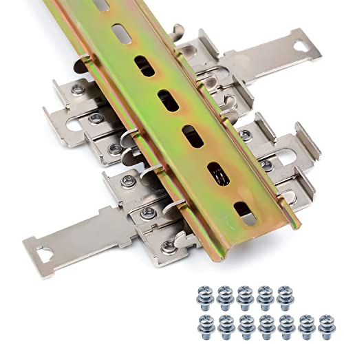 Hutschienen Adapter - LNSYSNS 2 Schaltschrank Hutschienen Klemmen mit 12 Schrauben, 200 × 35 mm DIN-Schiene - Zur Befestigung von Leiterplatten und Elektronik von LNSYSNS