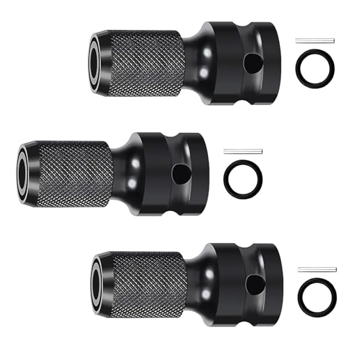 LNSYSNS 3 Stück Schlagschrauber Adapter, Schwarz 1/2 auf 1/4 Zoll Bit Adapter, Chrom-Vanadium-Stahl Schlagschrauber Zubehör, für Schlag und Drehmomentschlüssel LNSYSNS 3 Stück Schlagschrauber Adapter, Schwarz 1/2 auf 1/4 Zoll Bit Adapter, Chrom-Vanadium-Stahl Schlagschrauber Zubehör, für Schlag und Drehmomentschlüssel von LNSYSNS