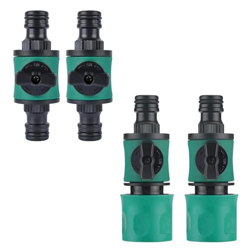 LNSYSNS 4 Stück Gartenschlauch Absperrhahn, 16mm Schlauch Ventil mit Ventil, Gartenschlauch Regulierventil für 1/2 Zoll Wasserleitung, für Garten, Terrasse LNSYSNS 4 Stück Gartenschlauch Absperrhahn, 16mm Schlauch Ventil mit Ventil, Gartenschlauch Regulierventil für 1/2 Zoll Wasserleitung, für Garten, Terrasse von LNSYSNS