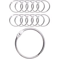 12 Duschvorhangringe mit Metallhaken – 50 mm großer, zu öffnender runder Ring für Vorhänge, Badezimmer, Zuhause, Aktenschränke – Metallic-Farbe von LNTYQ