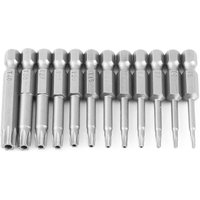 12 Stück 50 mm Sechskantschaft-Schraubendreher-Bit Torx-Innensechskant 12 Typ T5-T40 manipulationssicherer Schraubendreher-Bit magnetischer von LNTYQ