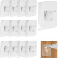12 Stück selbstklebende Regalhalterungen, Acryl-Regalträger, 7 x 7 cm transparente selbstklebende Regalstützstifte, kein Bohren, selbstklebende 12 Stück selbstklebende Regalhalterungen, Acryl-Regalträger, 7 x 7 cm transparente selbstklebende Regalstützstifte, kein Bohren, selbstklebende von LNTYQ