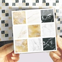 20 Stück Wandfliesenaufkleber, 10x10cm, wasserdichter, selbstklebender Aufkleber, für die Inneneinrichtung - Lntyq 20 Stück Wandfliesenaufkleber, 10x10cm, wasserdichter, selbstklebender Aufkleber, für die Inneneinrichtung - Lntyq von LNTYQ
