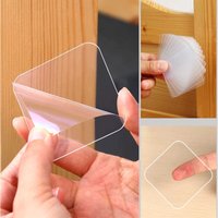 Lntyq - 20 Stück doppelseitiges Klebeband – 60 mm x 60 mm – starke Befestigung – transparentes Klebedichtmittel für quadratische Steckdosen – spurlos von LNTYQ