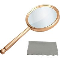 20-fache Handleselupe mit unzerbrechlichem Metallgriff und 90 mm großer Lupenlinse für Senioren (Golden) - Lntyq von LNTYQ