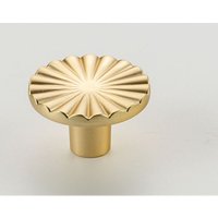 2er-Pack 2,5-Zoll-Küchenschrankknöpfe mit 64 mm Vintage-Schubladengriffen für Schränke, Kommodenschubladenbeschläge (Einzelloch, gebürstetes Gold) von LNTYQ