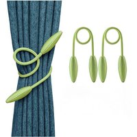 Lntyq - 2er-Pack diy Twist Vorhang-Raffhalter für Home-Office-Fenster, Verdunkelungs- und transparente Vorhänge – Zartes Grün von LNTYQ