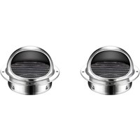 2er-Set Universal-Außen-Rund-Bull-Nose-Abluftgitter, Lüftungsgitter aus Edelstahl, langlebig und robust, wetterfest, 100 mm, 100 mm 2er-Set - Lntyq von LNTYQ