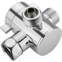 Lntyq - 3-Wege-Ventil, G1/2 Zoll Drei-Wege-Duschumsteller mit Absperrventil, T-förmiges Adapterventil, Duschzubehör-Adapter für Handbrause/fester von LNTYQ