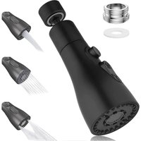 Lntyq - 360° Küchenarmatur-Sprüher, 3 Modi Küchenspülen-Sprüharmatur, Sprühdüse Küchenarmatur, wassersparender Wasserhahn-Adapter (schwarz) von LNTYQ
