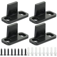 4er-Pack Bodenführungen für Schiebetüren, verstellbare Kunststoff-Laufrollen für Glasschiebetüren, Schranktüren, Scheunentore, Holztüren – Schwarz von LNTYQ