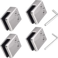 4er-Pack Glasklemmen aus Edelstahl 304 mit 2 Sechskantschlüsseln – geeignet für 8–10 mm Glasfenster – verstellbare Glashalterung – flache Rückseite 4er-Pack Glasklemmen aus Edelstahl 304 mit 2 Sechskantschlüsseln – geeignet für 8–10 mm Glasfenster – verstellbare Glashalterung – flache Rückseite von LNTYQ