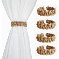 4er-Set rustikale Raffhalter aus Hanfseil für Vorhänge – handgestrickte Vorhanghalter – dekorative geflochtene Raffhalter für Vorhänge für Zuhause 4er-Set rustikale Raffhalter aus Hanfseil für Vorhänge – handgestrickte Vorhanghalter – dekorative geflochtene Raffhalter für Vorhänge für Zuhause von LNTYQ