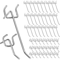 50 Stück Haken für Stecktafel, Tür, Wandpaneel, Wandhaken für Einzelhandelsdisplays, 10 cm und 5 cm Einzelhaken-Set - Lntyq von LNTYQ