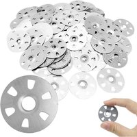 500 Stück 6 Krallenscheiben, 35 mm verzinkte Unterlegscheibe, runde Fliesen-Unterlegscheibe, Befestigungsscheiben für extrudierte Gipskartonplatten, von LNTYQ