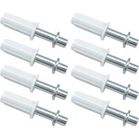 8-teiliges Falttür-Set, Falttürbeschläge für Schränke, oberer Drehpunkt, gefedert (weiß) - Lntyq von LNTYQ