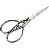 Antike Schere, Vintage-Stil, Edelstahl-Schere, Kreuzstich-Schere, Haushalts-DIY-Nähzubehör (schwarz mit goldenem Muster) - Lntyq von LNTYQ