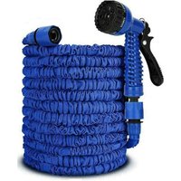 Ausziehbarer Gartenschlauch, 60 m/200 Fuß, flexibler Wasserschlauch, einziehbare Schlauchverbinder mit 7-Funktions-Sprühpistole zur Bewässerung und von LNTYQ