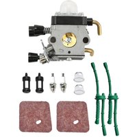C1Q-S97 Vergaser mit Kraftstoffleitungssatz, Luftfilter für stihl FS38 FS45 FS46 FS55 KM55 HL45 FS45L FS45C FS46C FS55C FS55R FS55RC Rasentrimmer von LNTYQ