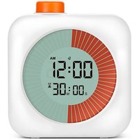Digitaler visueller Timer, Zeittimer mit Countdown, Alarm, Uhr, 60-Minuten-Stoppuhr, zum Kochen, für Kinder und Erwachsene, Lernen, Arbeiten - Weiß von LNTYQ