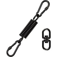 Feder-Hängesessel, Schaukel-Stahlfeder mit 2 Karabinern und 360°-Drehhaken, Tragfähigkeit bis zu 220 kg, mit zwei Karabinern für von LNTYQ