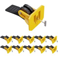 Fliesen-Nivelliersystem-Set – 50-teilig – wiederverwendbar – verstellbar – für 8–12 mm starke Fliesen – 50 auswechselbare Ersatz-T-Stifte aus Stahl – von LNTYQ