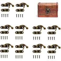 Gerader Knüpfhaken in antikem Bronzeton mit Schraubverschluss, DIY-Tasche, Holz, Schmuckschatulle-Dekoration, 50 Sets - Lntyq von LNTYQ