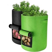 Kartoffel-Anzuchtsäcke, 2er-Pack 40L/10 Gallonen Gemüsesäcke, Vlies-Anzuchtsäcke mit Fenster, Gartengemüsesäcke - Lntyq von LNTYQ